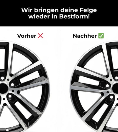 Felgenreparatur Vorher Nachher