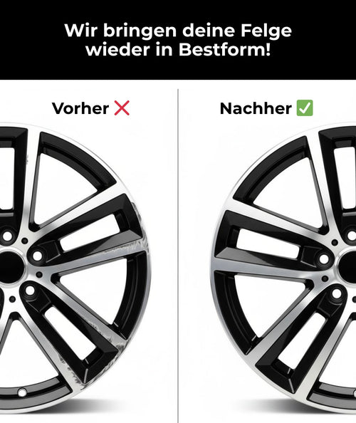 Felgenreparatur Vorher Nachher